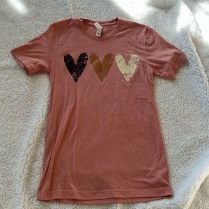 Bella Canvas fitted tee heart Valentine’s Day shirt